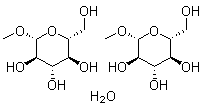 beta-d-吡喃葡萄糖苷甲酯半水合物结构式_7000-27-3结构式