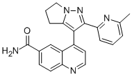 4-[5,6-二氢-2-(6-甲基-2-吡啶基)-4H-吡咯并[1,2-B]吡唑-3-基]-6-喹啉甲酰胺结构式_700874-72-2结构式
