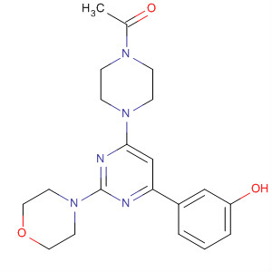 4-(4-乙酰基哌嗪-1-基)-6-(3-羟基苯基)-2-吗啉嘧啶结构式_701243-49-4结构式