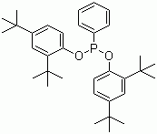 双(2,4-二叔丁基苯基)苯基亚磷酸酯结构式_70146-21-3结构式