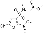 5-氯-3-(N-乙酸甲酯-N-甲基氨基磺酰基)-噻吩-2-甲酸甲酯结构式_70374-38-8结构式