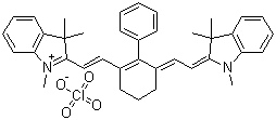 2-[2-[3-[(1,3-二氢-1,3,3-三甲基-2H-吲哚-2-基)亚乙基]-2-苯基-1-环己烯-1-基]乙烯]-1,3,3-三甲基-3H-吲哚高氯酸盐结构式_70446-36-5结构式