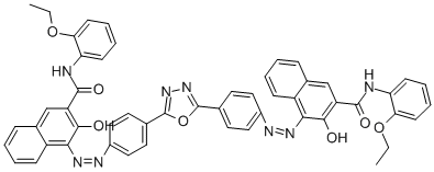 4,4-1,3,4-噁二唑-2,5-二基双(4,1-亚苯基氮杂)双N-(2-乙氧基苯基)-3-羟基-2-萘羧酰胺结构式_70621-14-6结构式