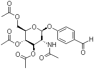 4-甲酰基苯基 2-乙酰氨基-3,4,6-三-o-乙酰基-2-脱氧-beta-d-吡喃葡萄糖苷结构式_70622-68-3结构式