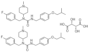 匹莫范色林 L-酒石酸盐结构式_706782-28-7结构式