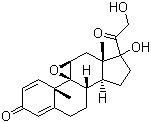 9b,11b-Epoxy-17,21-dihydroxypregna-1,4-diene-3,20-dione Structure,7091-05-6Structure