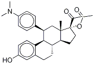 (11beta)-17-(乙酰氧基)-11-[4-(二甲基氨基)苯基]-3-羟基-19-去甲孕甾-1,3,5(10)-三烯-20-酮结构式_709615-25-8结构式
