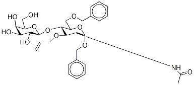 2-(乙酰氨基)-2-脱氧-6-O-苄基-3-O-2-丙烯-1-基-4-O-[β-D-半乳糖基]-α-D-吡喃葡萄糖苷苄酯结构式_71207-97-1结构式