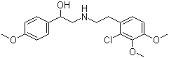 N-[2-羟基-2-(4-甲氧基苯基)乙基]-2-(2-氯-3,4-二甲氧基苯基)乙胺结构式_71636-38-9结构式