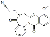 7,13-二氢-9-甲氧基-5,13-二氧代-喹唑啉并[3,2-a][1,4]苯并二氮杂卓-6(5H)-丙腈结构式_71981-98-1结构式