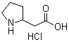 2-吡咯烷乙酸盐酸盐结构式_71985-79-0结构式