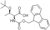 Fmoc-O-叔丁基-L-苏氨酸结构式_71989-35-0结构式