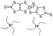Bis(tetraethylammonium)-bis-(2-thioxo-1,3-dithiole-4,5-dithiolato)zincate Structure,72022-68-5Structure