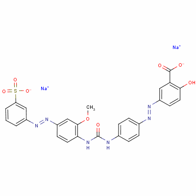 二钠5-[[4-[[[[2-甲氧基-4-[(3-磺酸基苯基)偶氮]苯基]氨基]羰基]氨基