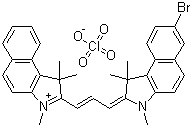 2-[3-(7-溴-1,1,3-三甲基-1,3-二氢苯并[E]吲哚-2-亚基)丙烯基]-1,1,3-三甲基-1H-苯并[E]吲哚高氯酸盐结构式_726185-88-2结构式