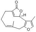 (R,10e)-4,8,9,12-tetrahydro-3,11-dimethyl-6h-4,7-methenofuro[3,2-c]oxacycloundecin-6-one Structure,728-61-0Structure