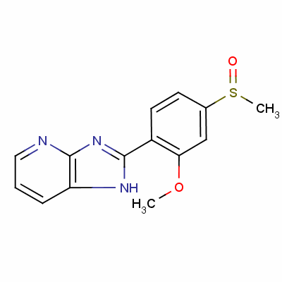 2-[2-甲氧基-4-(甲基亚磺酰基)苯基]-1H-咪唑并[4,5-b]吡啶结构式_73384-60-8结构式