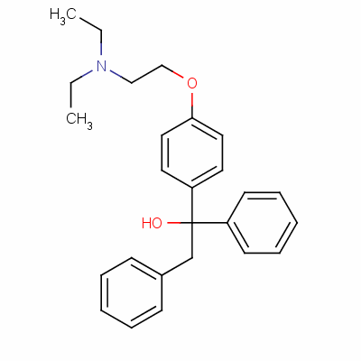 Alpha-[4-[2-(diethylamino)ethoxy]phenyl]-alpha-phenylphenethyl alcohol Structure,73404-00-9Structure
