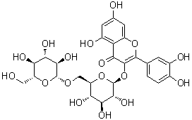 槲皮素-3-龙胆二糖苷结构式_7431-83-6结构式