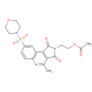 4-[[2-[2-(乙酰基氧基)乙基]-2,3-二氢-4-甲基-1,3-二氧-1H-吡咯并[3,4-c]喹啉-8-基]磺酰基]-吗啉结构式_745046-84-8结构式