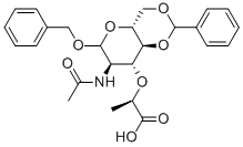 N-乙酰基-4,6-O-亚苄基-a-D-胞壁酸苄酯结构式_74842-55-0结构式