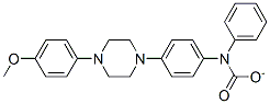 4-([4-(4-甲氧基苯基)-哌嗪]-苯基)-氨基甲酸苯酯结构式_74853-06-8结构式