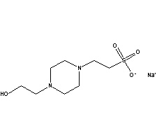 N-(2-羟乙基)哌嗪-N-(2-乙磺酸)钠盐结构式_75277-39-3结构式