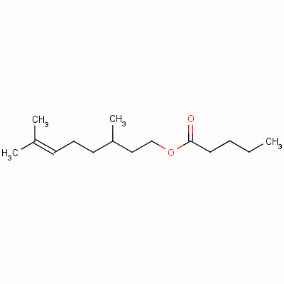 戊酸-3,7-二甲基-6-辛烯基酯结构式_7540-53-6结构式