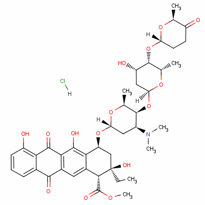 盐酸阿柔比星结构式_75443-99-1结构式