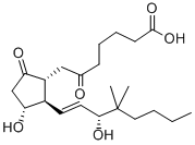 (8Xi,13E)-11,15-二羟基-16,16-二甲基-6,9-二氧代前列腺-13-烯-1-酸结构式_75874-32-7结构式