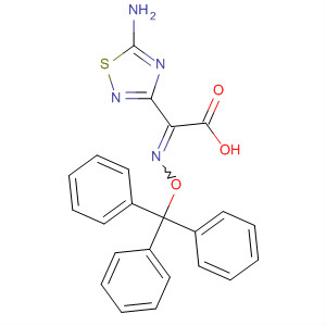 (Z)-2-(5-氨基-1,2,4-噻二唑-3-基)-2-三苯甲游基氧基亚氨基乙酸结构式_76029-89-5结构式