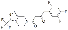 4-氧-4-[3-(三氟甲基)-5,6-二氢[1,2,4]三唑[4,3-a]吡嗪-7(8h)-基]-1-(2,4,5-三氟甲基)丁基-2-酮结构式_764667-65-4结构式