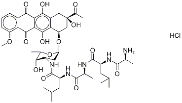 丙氨酰-亮氨酰-丙氨酰-亮氨酰柔红霉素盐酸盐结构式_76582-70-2结构式