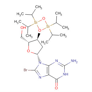 8-溴-N9-[3’,5’-O-(1,1,3,3-四(异丙基)-1,3-二硅氧烷二基)-beta-D-2’-脱氧呋喃核糖基]鸟嘌呤结构式_769141-88-0结构式