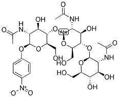 4-硝基苯基2-乙酰氨基-2-脱氧己糖吡喃糖苷-(1->4)-2-乙酰氨基-2-脱氧己糖吡喃糖苷-(1->4)-2-乙酰氨基-2-脱氧吡喃己糖苷结构式_7699-38-9结构式