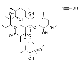 硫氰酸红霉素结构式_7704-67-8结构式