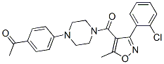 1-[4-[4-[[3-(2-氯苯基)-5-甲基-4-异噁唑]羰基]-1-哌嗪]苯基]-乙酮结构式_775300-34-0结构式