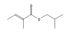 (Z)-2-甲基-2-丁酸-2-甲丙酯结构式_7779-81-9结构式