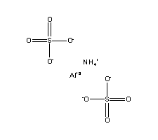 硫酸铝铵;铵明矾结构式_7784-25-0结构式