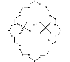 硫酸铬钾结构式_7788-99-0结构式