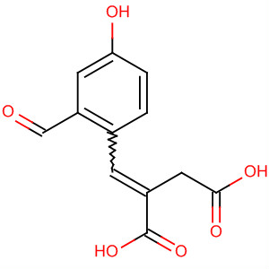 2-[(2-甲酰基-4-羟基苯基)亚甲基]丁二酸结构式_779349-58-5结构式