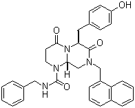 (6S,9as)-n-苄基-6-(4-羟基苄基)-8-(萘-1-甲基)-4,7-二氧代八氢-1H-吡嗪o[1,2-a]嘧啶-1-羧酰胺结构式_780757-88-2结构式