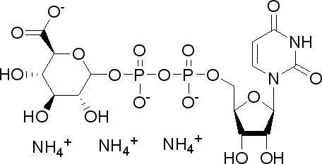 尿苷-二磷酸酯-葡萄糖醛酸三铵盐结构式_78132-48-6结构式