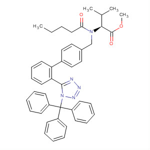 (S)-3-甲基-2-(n-((2-(1-三苯甲游基-1H-四唑-5-基)-[1,1-联苯]-4-基)甲基)戊酰胺)丁酸甲酯结构式_781664-81-1结构式