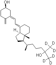 骨化二醇-[D6]/25-羟基维生素D3-[D6]结构式_78782-98-6结构式