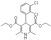 二乙基 4-(2,3-二氯苯基)-2,6-二甲基-1,4-二氢吡啶-3,5-二羧酸结构式_79925-38-5结构式