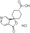 顺式-1’-氧代-螺[环己基-1,3’(1’H)-呋喃并[3,4-c]吡啶]-4-羧酸盐酸盐结构式_799773-96-9结构式