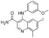 6-碘-4-(3-甲氧基苯基氨基)-8-甲基喹啉-3-羧酰胺结构式_801315-47-9结构式