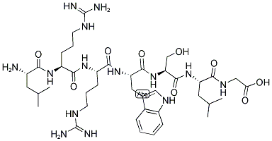 亮氨酰-精氨酰-精氨酰-色氨酰-丝氨酰-亮氨酰-甘氨酸结构式_80224-16-4结构式