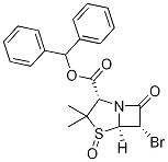 4-硫杂-1-氮杂双环[3.2.0]庚烷-2-羧酸, 6-溴-3,3-二甲基-7-氧代-, 二苯基甲酯, 4-氧化物, (2S,5R,6S)-结构式_80353-26-0结构式